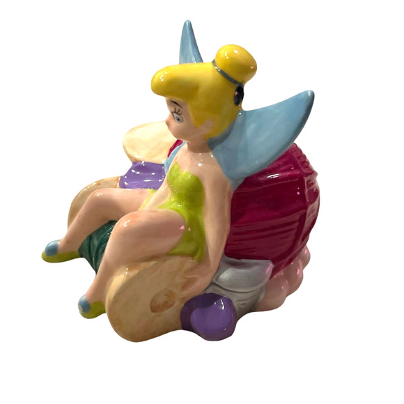 Disney China Tinkerbell Salt Shaker with Thread and Thread Spools - Picture 2 of 6